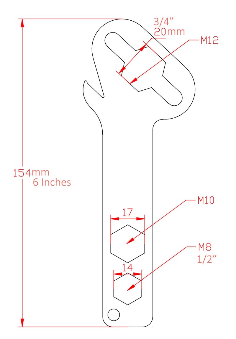 XT-CLWRENCH Multi-Function Monkey Wrench in Red - Image 6