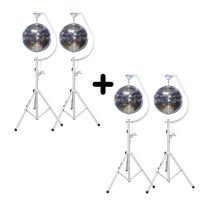 ProX Mirror Ball + Hook with 1 RPM Motor + Speaker Stand