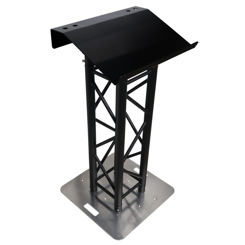 Truss Lectern 24" Black Powder Finish Aluminum Fits F34 w/ 4x Punched for D-Series Connectors - Image 4