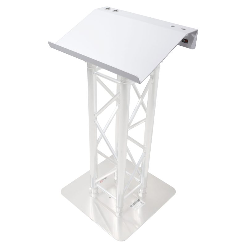 Truss Lectern 24" White Finish Aluminum Fits F34 w/ 4x Punched for D-Series Connectors - Image 4