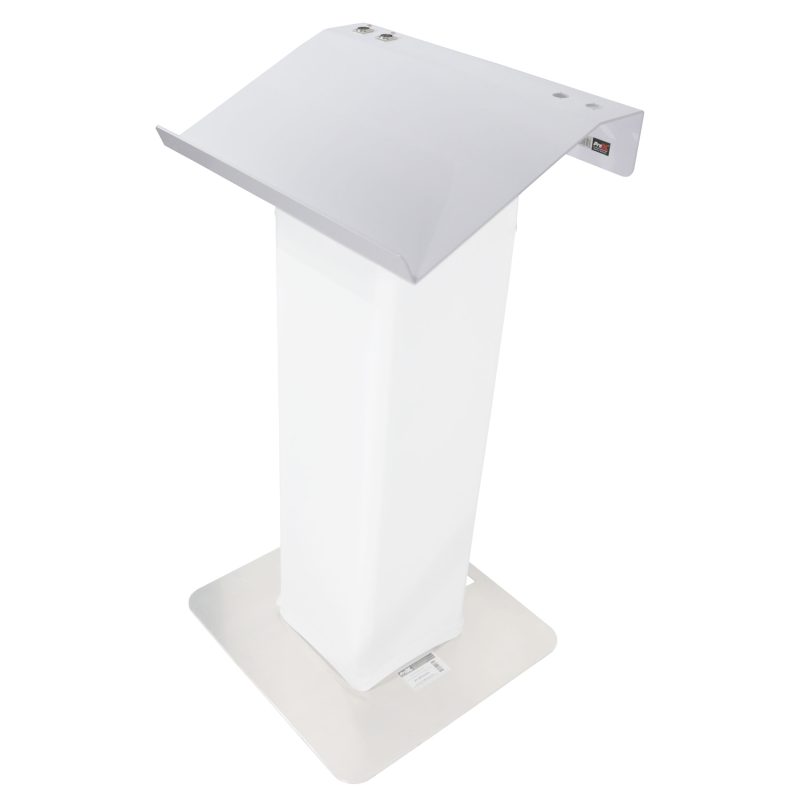 Truss Lectern 24" White Finish Aluminum Fits F34 w/ 4x Punched for D-Series Connectors - Image 2