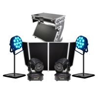 ProX Z-Style DJ Table Bundle with Facade and Lighting