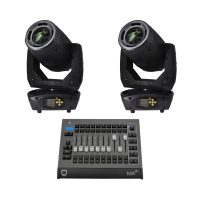 Lighting-Controller-and-Beam-Moving-Heads-Bundle---Obsidian-NX-P-+-4x-Stealth-250