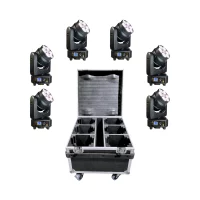 Lumios Firefly KV740 Moving Head Bundle (6 Lights + ATA Flight Case) – High-CRI Professional Stage Lighting Kit