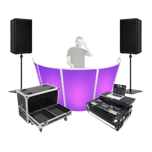 Pioneer DDJ-1000 & FLX6 DJ Setup Bundle – RCF ART 910-A Speakers, Luna DJ Facade, DJ Controller Case & Speaker Stands
