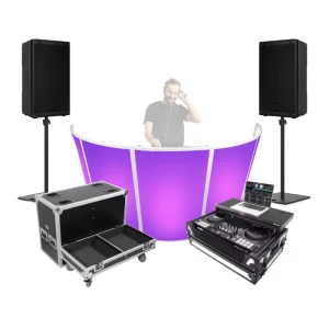 Pioneer DDJ-1000 & FLX6 DJ Setup Bundle – RCF ART 910-A Speakers, Luna DJ Facade, DJ Controller Case & Speaker Stands