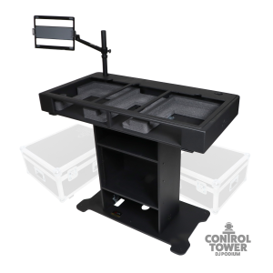 ProX XZF-DJXLCTW XL DJ Control Tower in Black Fits 2x CDJ3000-A9 or 2x Rane12 -72 or Opus Quad - incl 2 Flight cases