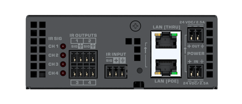 Q-SYS QIO-IR1X4 QIO 1 IR Receiver & 4 IR Emitters Network Expander - Image 2
