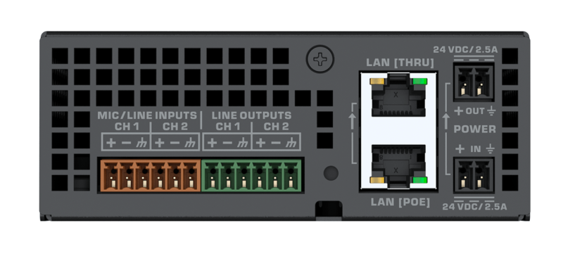 Q-SYS QIO-ML2X2 2 Mic/Line Inputs & 2 Line Outputs Network Expander - Image 2