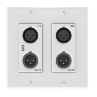 Q-SYS unDX4I 4x2 mic/line I/O Dante Wall Plate