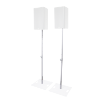 ProX X-POLARISWHX2POLES Pair of Polaris Speaker Poles– 2 Adjustable M20 Thread Speaker Poles with Bag in White