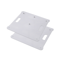 ProX X-POLARISWHX2BP Pair of Polaris Base Plates – 2 Heavy-Duty Speaker Pole Base Plates and Carry Bags in White