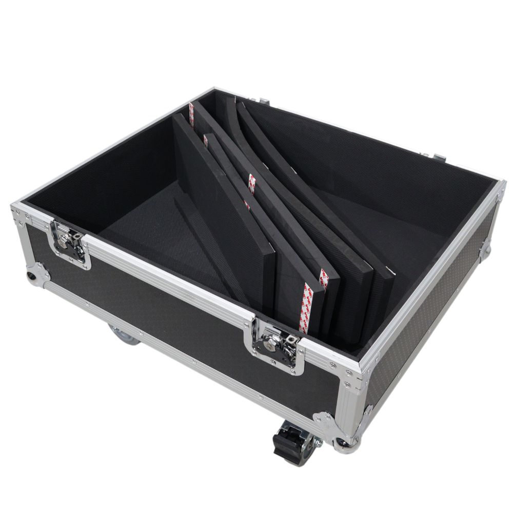 XS-SP252521W Open black equipment case with metal-reinforced edges