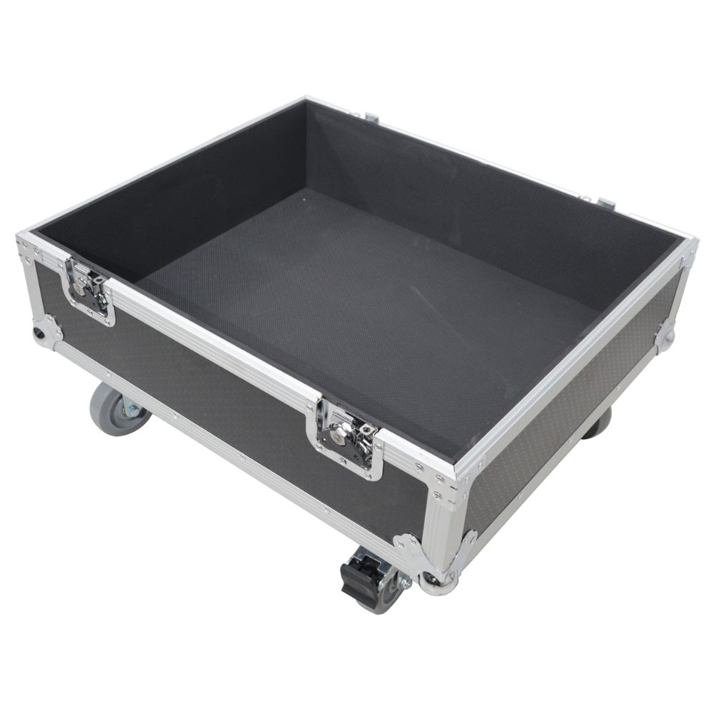 XS-SP252521W Open black road case with reinforced metal edges