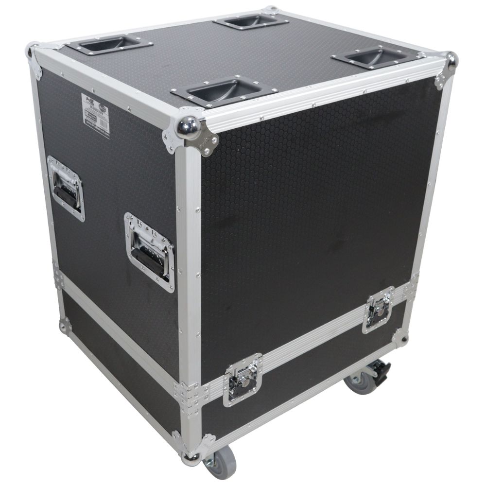XS-SP252521W Black flight case with metal-reinforced edges