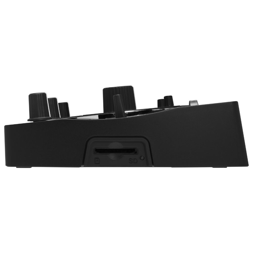 RMX-1000 DJ Controller Side View – SD Slot & Knobs