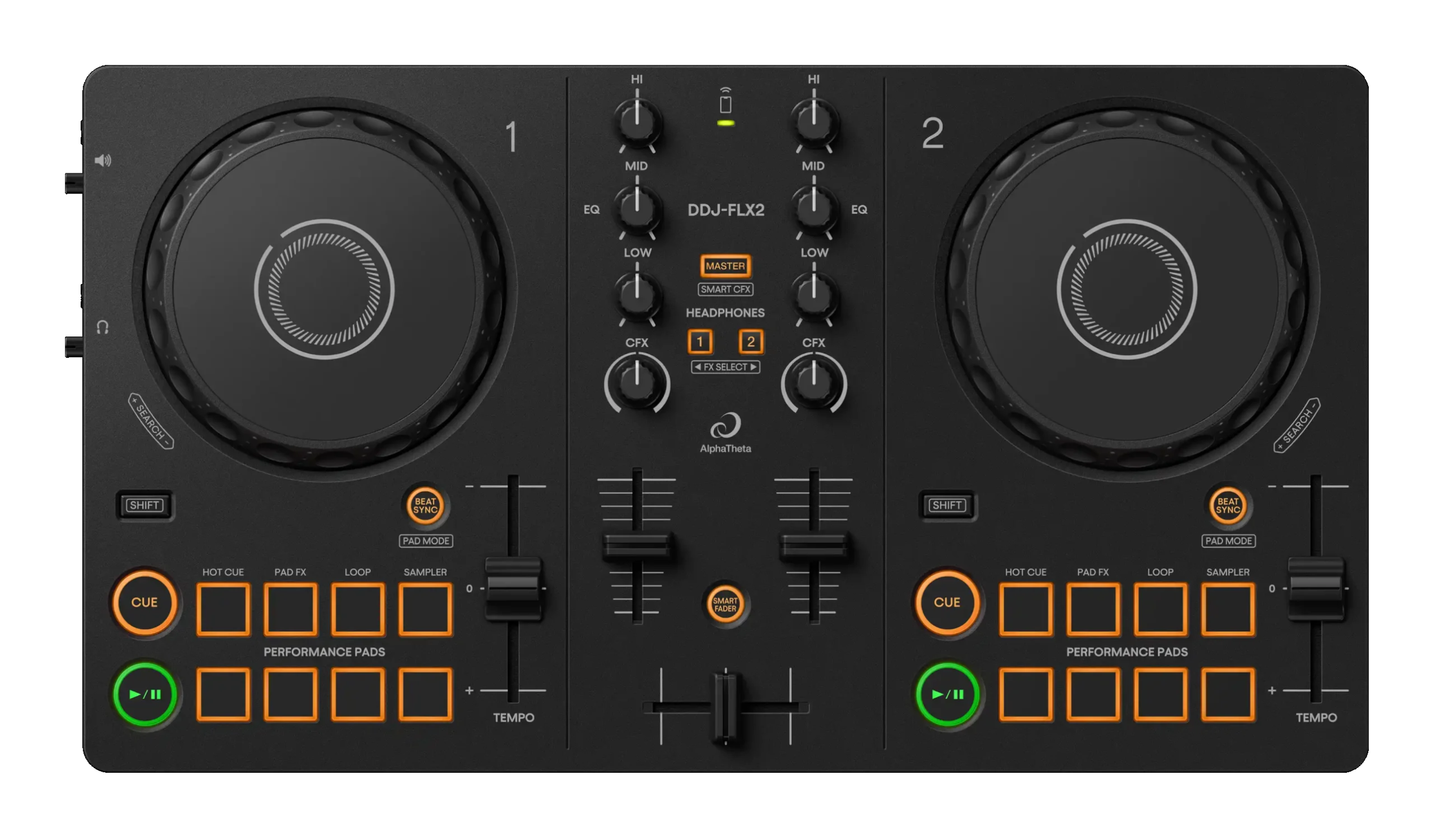 AlphaTheta DDJ-FLX2 Main View