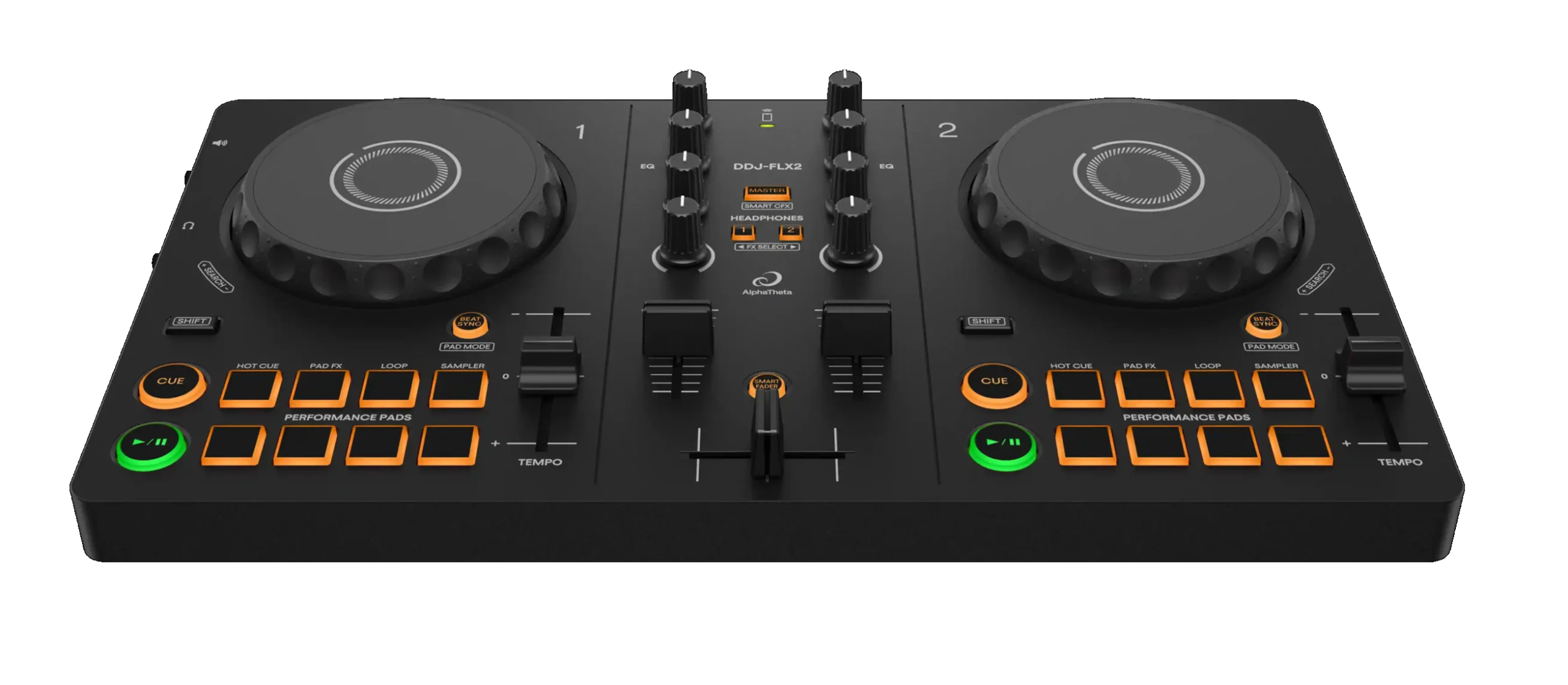 AlphaTheta DDJ-FLX2 Top View