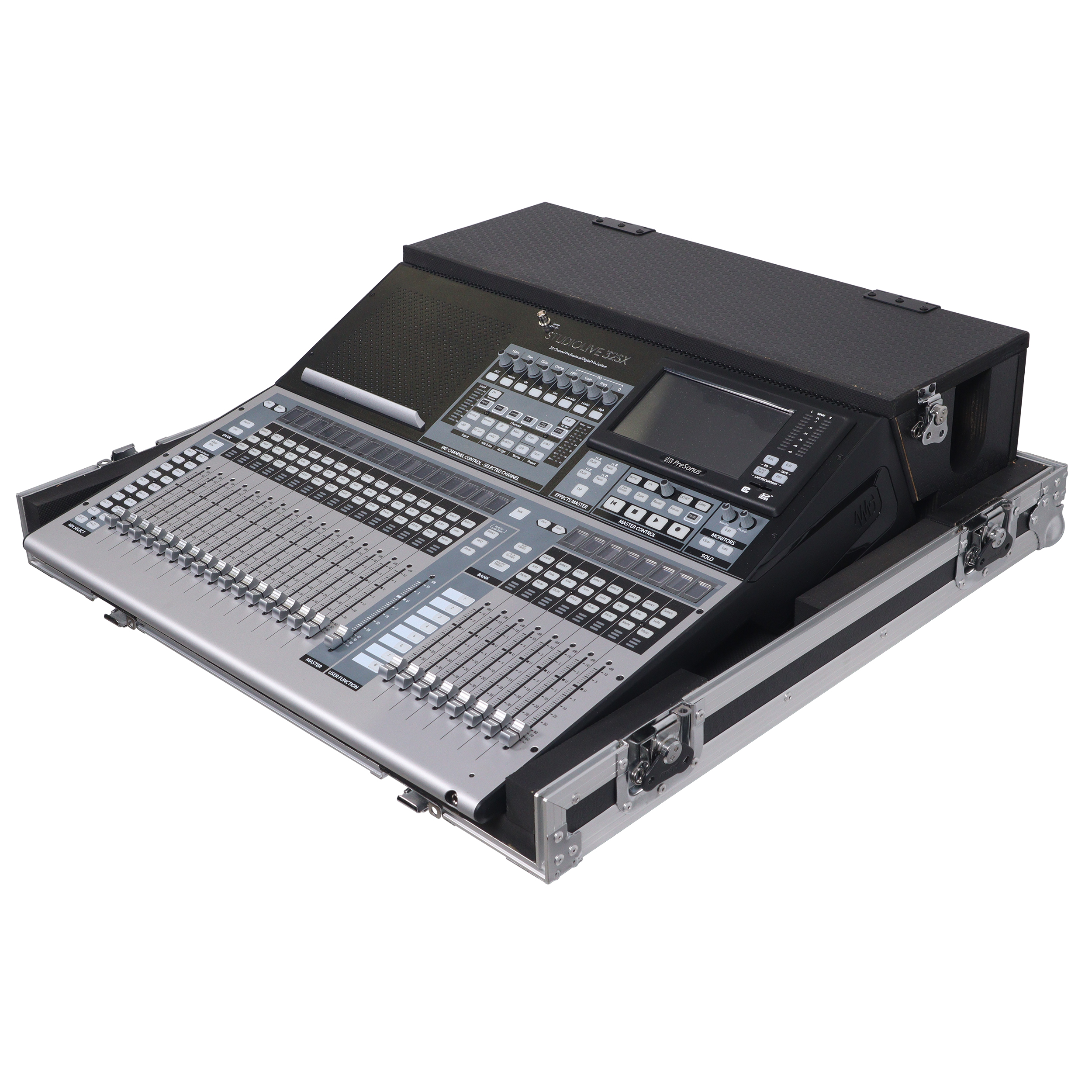XS-PRE32SXDHW Digital mixer in flight case with faders and display
