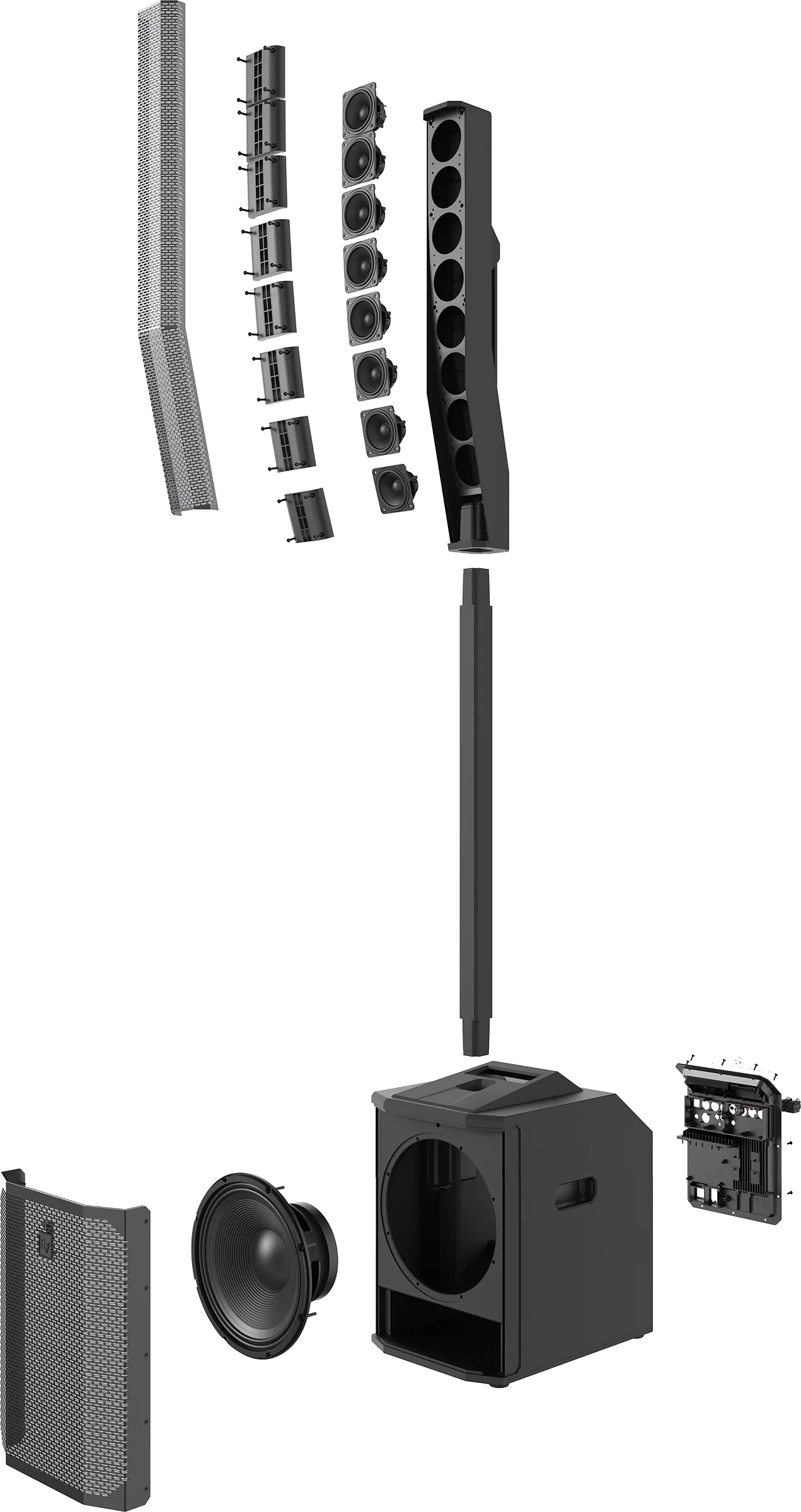 Electro-Voice EVOLVE 50M Column Loudspeaker System with Mixer (Black) - Image 6