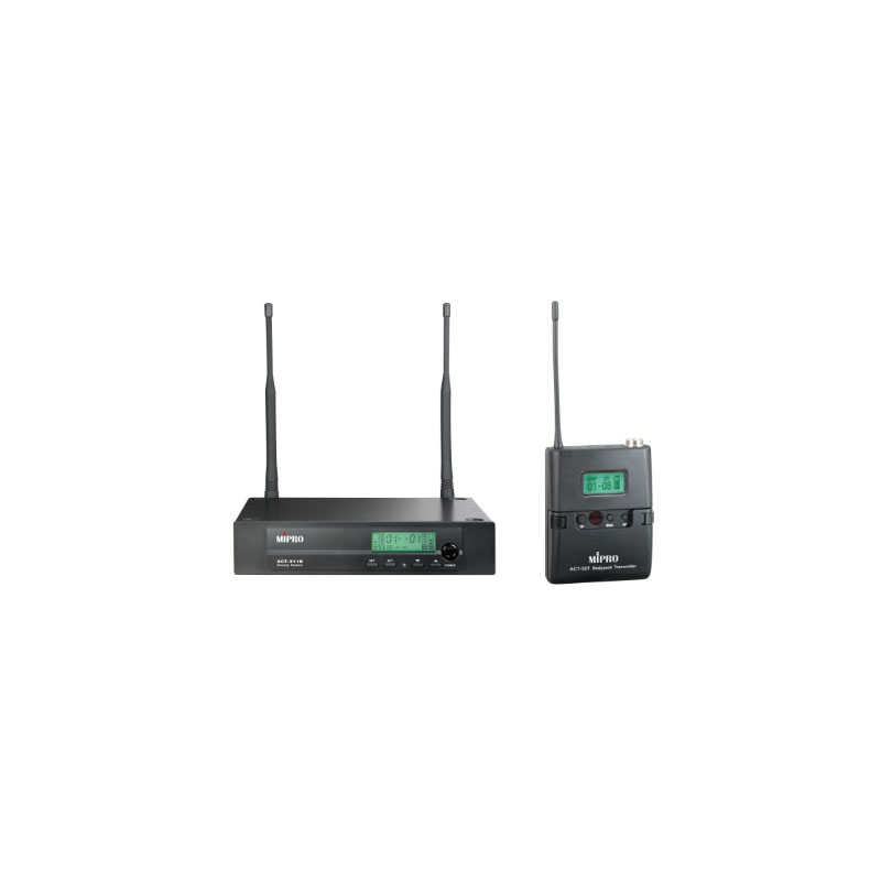 Mipro ACT-311B/ACT-32T Half-rack Single Channel Handheld Wireless System +  MU-53L