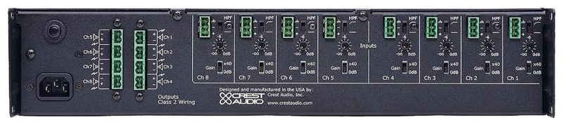 Back view Crest Audio CM 2208 Industrial