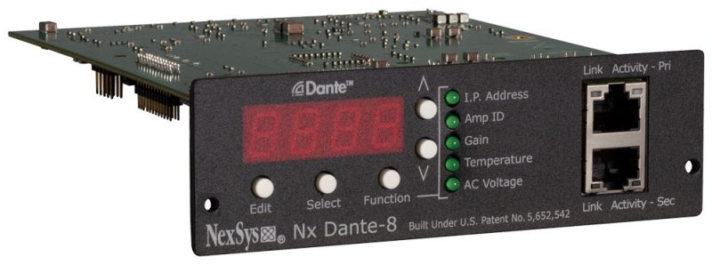 Right view of the Crest Audio Nx Dante 8