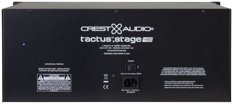 Back view Crest Audio Tactus Stage 32