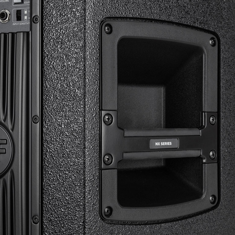 Close up view of the RCF NX 32-A 12" woofer