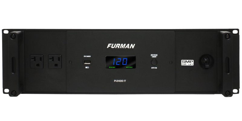 Front view of the Furman P-2400 IT 20 Amp