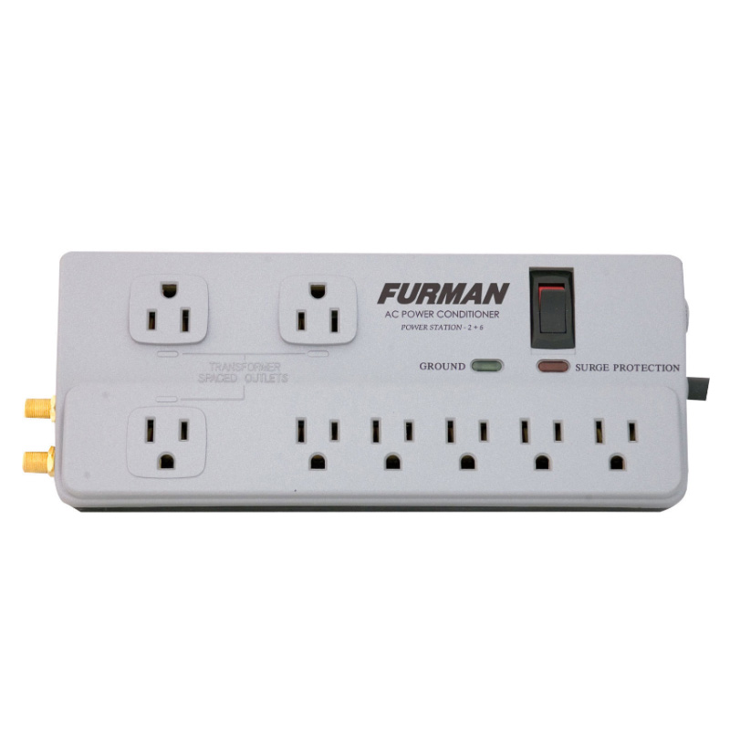 Furman PST 2 6 15 Amp 8 Outlet Surge Suppressor Strip GTR Direct