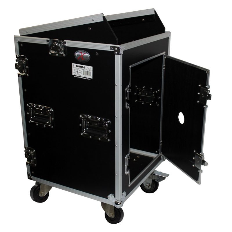Side view of the ProX T-16MRSS 16U Vertical Rack