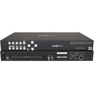 BZB Gear 4K/UHD 4X2 Seamless Multiviewer/Presentation Switcher/Scaler